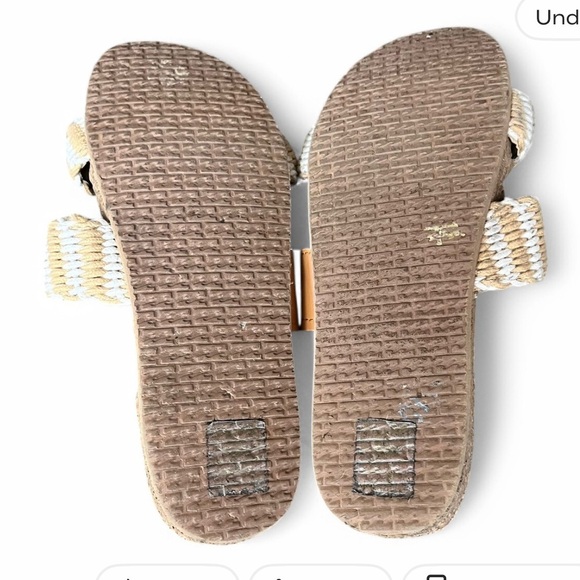 Billabong Women Sandals Sz 9 Beige Beach Boho Coastal Nautical Braided Rope - Picture 8 of 10